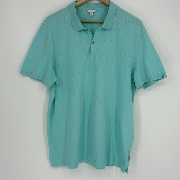 Calvin Klein Short Sleeve Polo Shirt Men’s Size XL in Seafoam Green - Picture 1 of 7